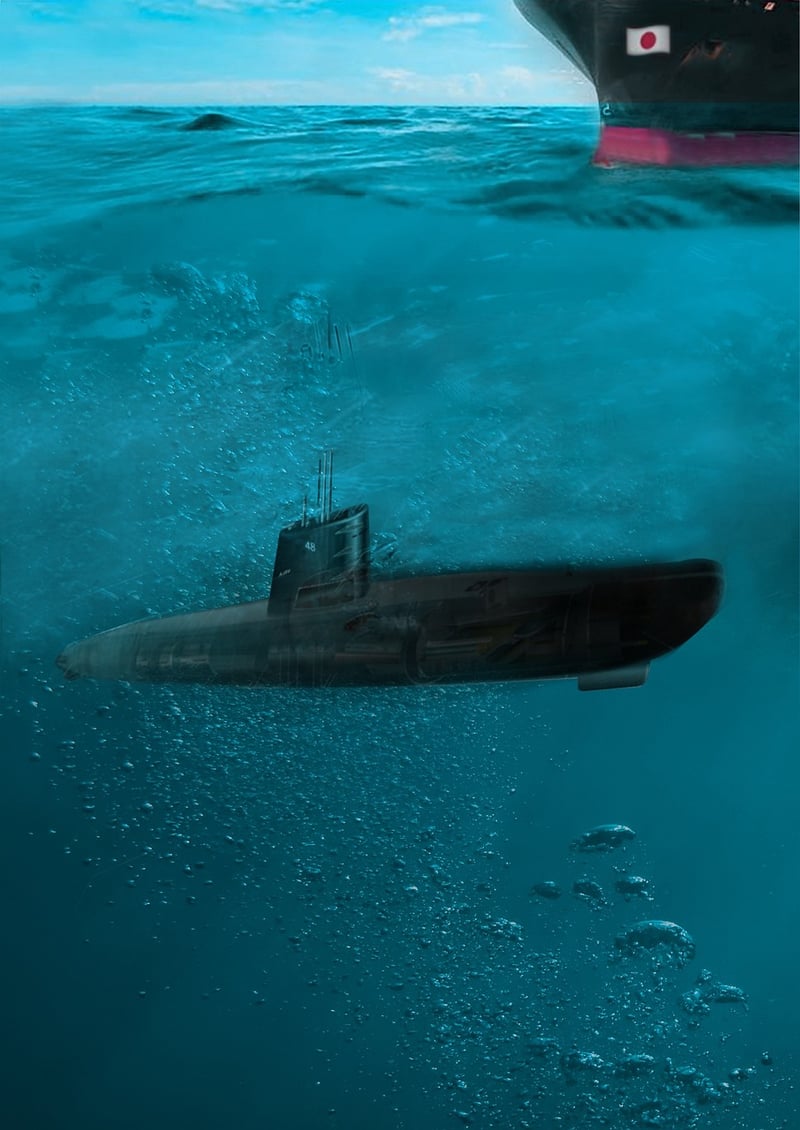 Submarine in the Ocean